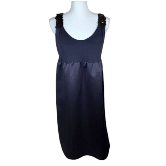 SIMPLY VERA VERA WANG NAVY BLUE DRESS SZ.14 EUC. GORGEOUS DRESS IN EXCELLENT US - Picture 1 of 7